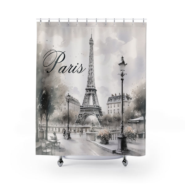 Eiffel Tower Accent Shower Curtain