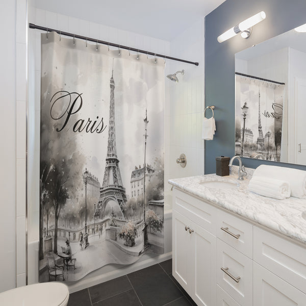 Eiffel Tower Accent Shower Curtain