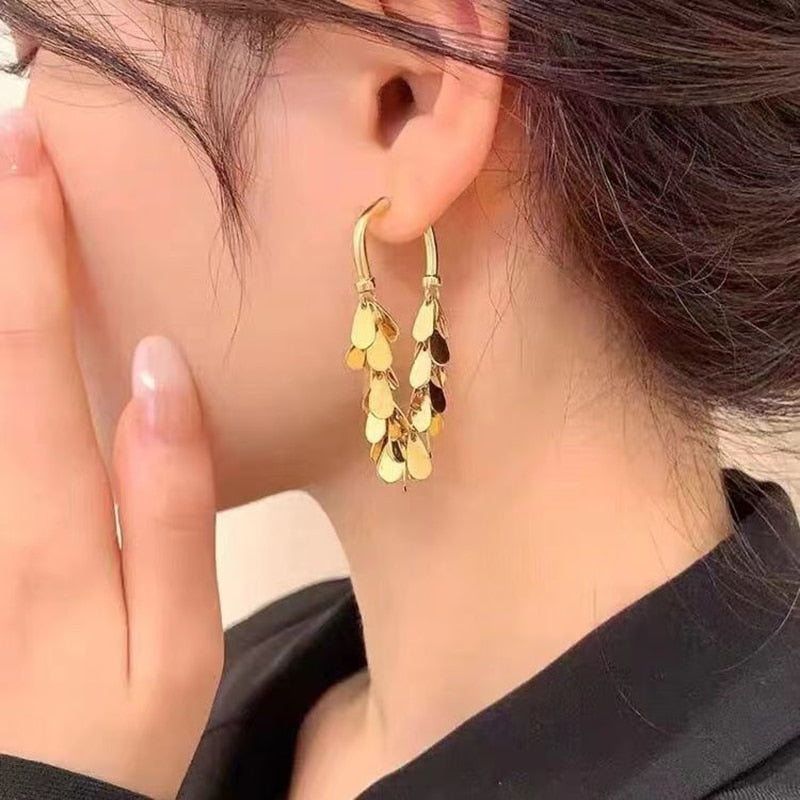Sequin Tassel Earrings